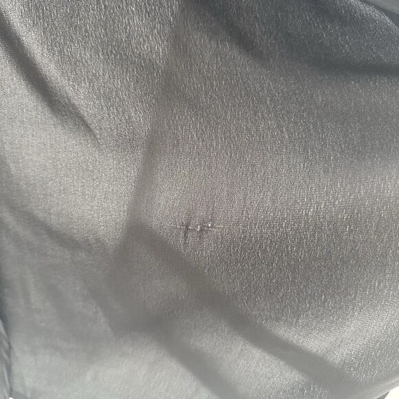 Topshop Black Satin Long Midi Dress Floral Embroidery Size 2 Formal - Picture 7 of 12